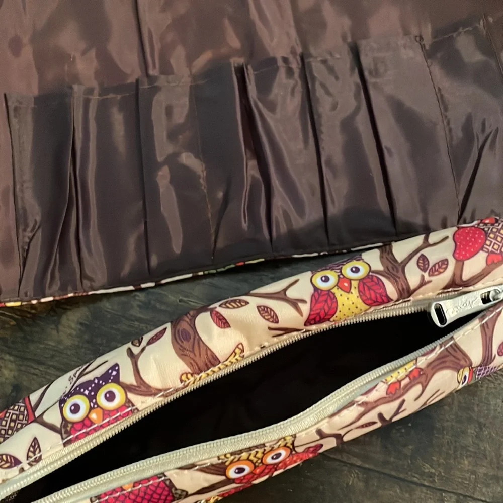NEW Woodland Owl Cosmetic Brush Holder and Bag! CAN BE PERSONALIZED!‎